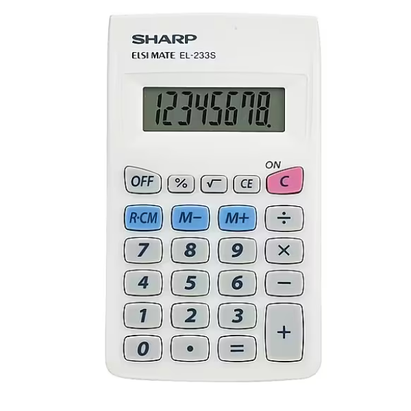 Picture of 09-073 Sharp EL-233SB 8-Digits Pocket Calculator