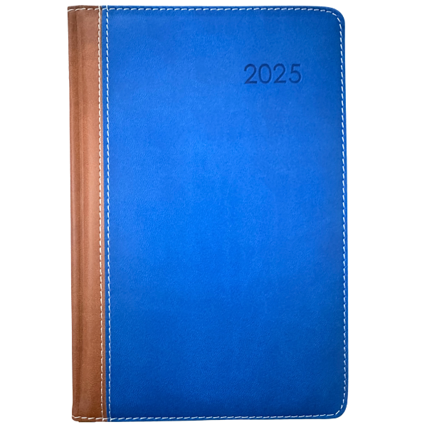 Picture of 90-004 SOS 5-1/2x8-1/2 Exec. Appt. Diary (Blue/Tan) 1-DAY