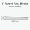 Picture of 04-012B 1" VU O-Ring Binder Black #90023