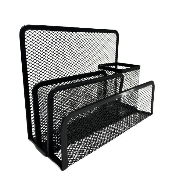 Picture of 24-035 Mesh 3-Part Desk Organizer - Black #J32199