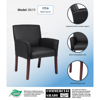 Picture of B6-19BK Boss Med. Back Mahogany Col. Reception Chair - Black