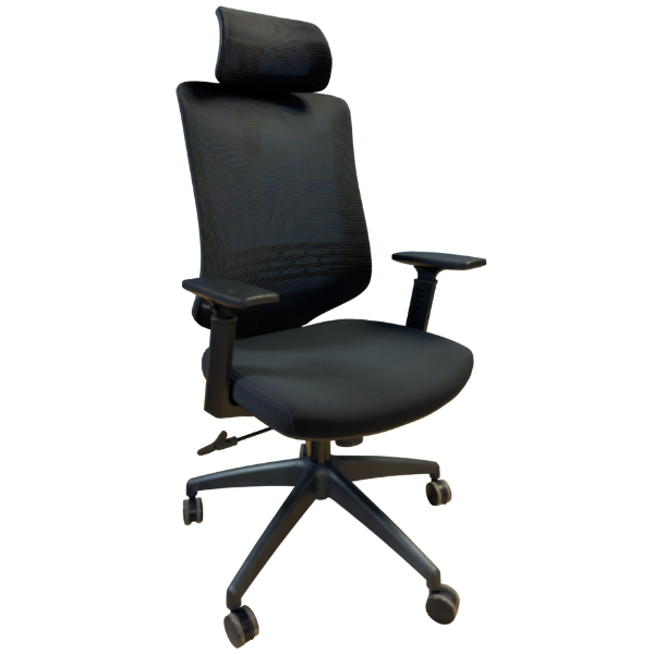 Picture of AA-5322BK Anji High Back Mesh Chair w/Headrest - Black