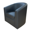 Picture of AA-S91131 Image 1-Seater PU Bucket Sofa - Black