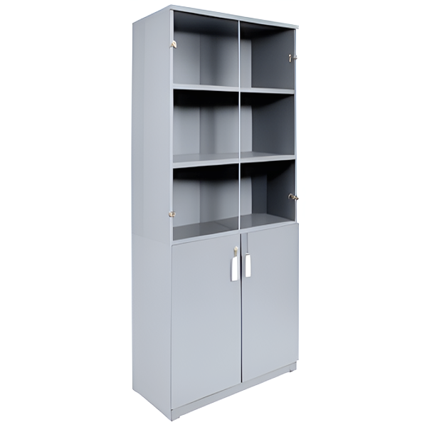 Picture of ST-C5SG Torch 5-S Cabinet w/Glass & Solid Doors - Grey