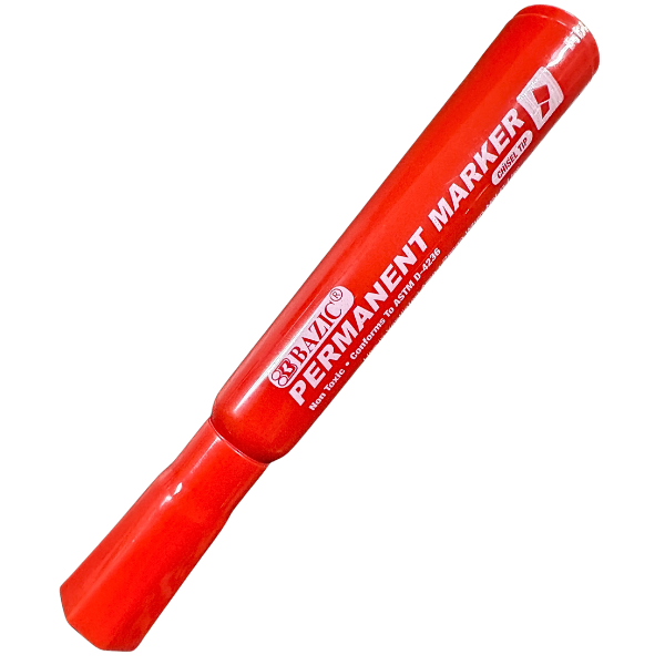 Picture of 53-038 Bazic Permanent Marker #1273 - Red