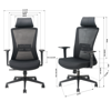 Picture of EC-5385BK Evolve H.B. Mesh w/Headrest Chair - Black