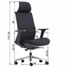 Picture of EC-5395BK Evolve Chrome Base H.B. Vinyl Chair w/Headrest - Blk