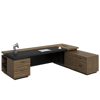 Picture of ET-E1820R LW  Royal 1800 x 2000 Exec. Desk with Side Cabinet - Lt. Walnut