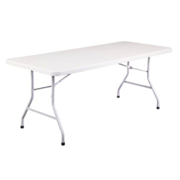 Picture of AA-T64973 Image 1800x750 Plastic Table w/Folding Legs - White