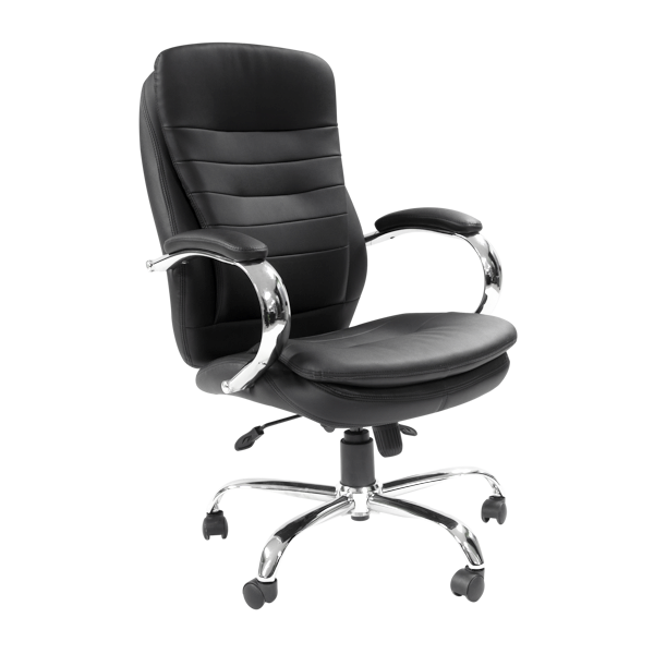 Picture of AA-5330BK Image Double Plush High Back Exec. Vinyl Chair - Black