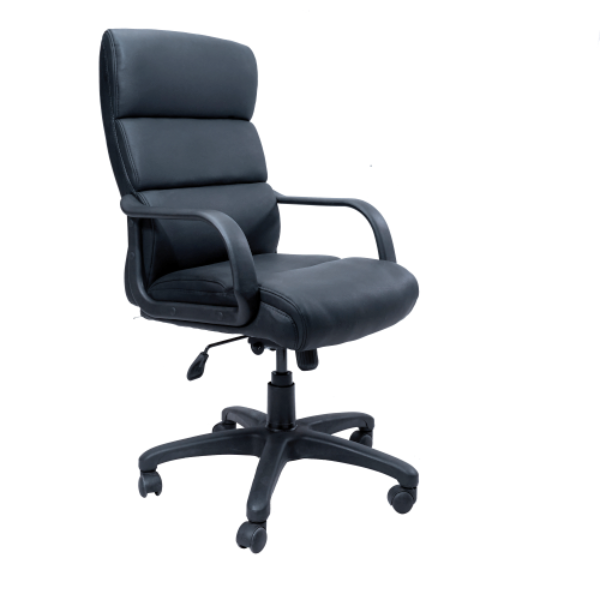 Picture of AA-5332BK Image High Back Exec Vinyl Chair - Black