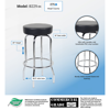 Picture of B2-29V Boss Vinyl Swivel Stool - Black